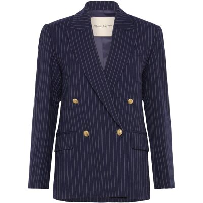 Gant Pinstripe Reg Club Blazer 40 EVENING BLUE 40 Gant Pinstripe Reg Club Blazer 40 EVENING BLUE 40