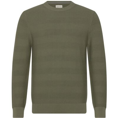 Gant Cotton Texture C-Neck M DRY HERB GREEN M Gant Cotton Texture C-Neck M DRY HERB GREEN M