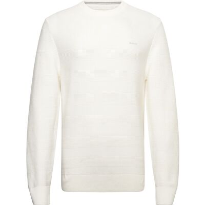 Gant Cotton Texture C-Neck M EGGSHELL M Gant Cotton Texture C-Neck M EGGSHELL M