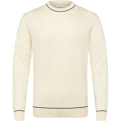 Gant Cotton Modal C-Neck S CREAM S Gant Cotton Modal C-Neck S CREAM S