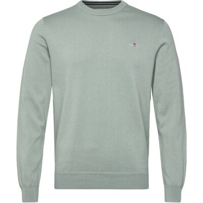 Gant Classic Cotton C-Neck M CERAMIC GREY M Gant Classic Cotton C-Neck M CERAMIC GREY M