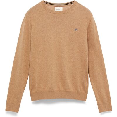 Gant Classic Cotton C-Neck XXXL DK. SAND MELANGE XXXL Gant Classic Cotton C-Neck XXXL DK. SAND MELANGE XXXL