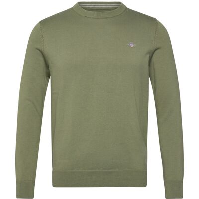 Gant Classic Cotton C-Neck S DRY HERB GREEN S Gant Classic Cotton C-Neck S DRY HERB GREEN S