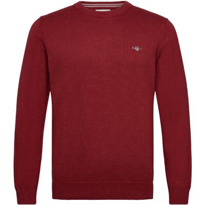Gant Classic Cotton C-Neck S IRON RED MELANGE S Gant Classic Cotton C-Neck S IRON RED MELANGE S