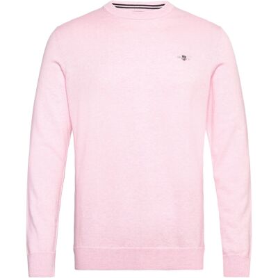 Gant Classic Cotton C-Neck M LIGHT PINK MELANGE M Gant Classic Cotton C-Neck M LIGHT PINK MELANGE M