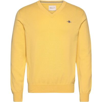 Gant Classic Cotton V-Neck M BANANA YELLOW M Gant Classic Cotton V-Neck M BANANA YELLOW M