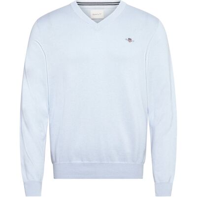 Gant Classic Cotton V-Neck S FRESH BLUE S Gant Classic Cotton V-Neck S FRESH BLUE S