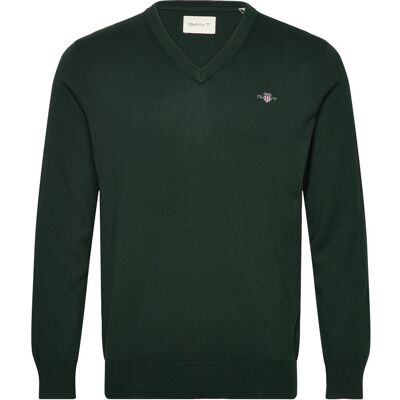 Gant Classic Cotton V-Neck M TARTAN GREEN M Gant Classic Cotton V-Neck M TARTAN GREEN M