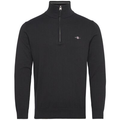 Gant Classic Cotton Half Zip XXXL BLACK XXXL Gant Classic Cotton Half Zip XXXL BLACK XXXL