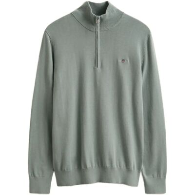 Gant Classic Cotton Half Zip M CERAMIC GREY M Gant Classic Cotton Half Zip M CERAMIC GREY M