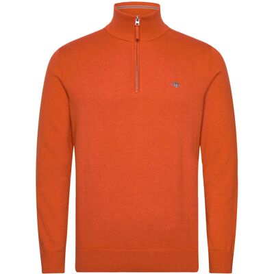 Gant Classic Cotton Half Zip XL PUMPKIN ORANGE MELANGE XL Gant Classic Cotton Half Zip XL PUMPKIN ORANGE MELANGE XL