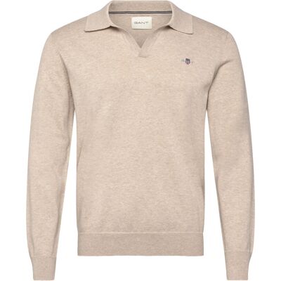 Gant Classic Cotton Polo S OAT MELANGE S Gant Classic Cotton Polo S OAT MELANGE S