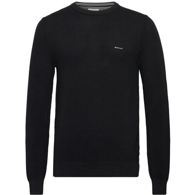Gant Cotton Pique C-Neck XXXL BLACK XXXL Gant Cotton Pique C-Neck XXXL BLACK XXXL