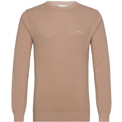 Gant Cotton Pique C-Neck XL DARK KHAKI XL Gant Cotton Pique C-Neck XL DARK KHAKI XL
