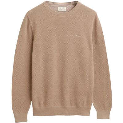 Gant Cotton Pique C-Neck L DRY SAND L Gant Cotton Pique C-Neck L DRY SAND L