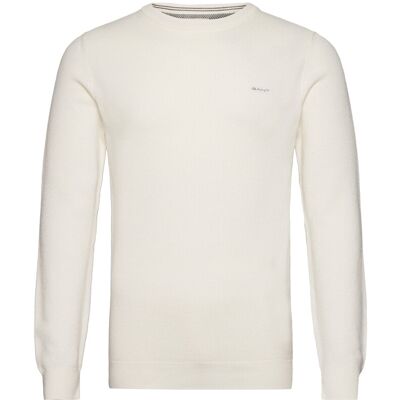 Gant Cotton Pique C-Neck L EGGSHELL L Gant Cotton Pique C-Neck L EGGSHELL L