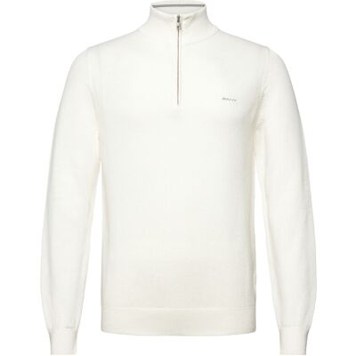 Gant Cotton Pique Half Zip S EGGSHELL S Gant Cotton Pique Half Zip S EGGSHELL S