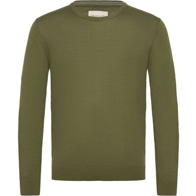 Gant Extrafine Merino Wool C-Neck XL DARK CACTUS MELANGE XL Gant Extrafine Merino Wool C-Neck XL DARK CACTUS MELANGE XL