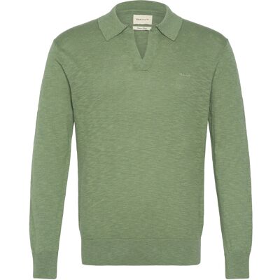 Gant Linen Blend Polo M KALAMATA GREEN M Gant Linen Blend Polo M KALAMATA GREEN M
