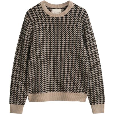 Gant 2-Tone Texture C-Neck S DK CHARCOAL MELANGE S Gant 2-Tone Texture C-Neck S DK CHARCOAL MELANGE S