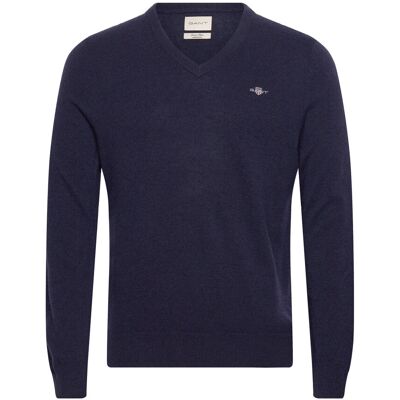 Gant Extrafine Lambswool V-Neck S MARINE S Gant Extrafine Lambswool V-Neck S MARINE S