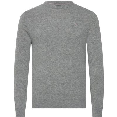 Gant Extrafine Lambswool C-Neck O/S XXXL GREY MELANGE XXXL Gant Extrafine Lambswool C-Neck O/S XXXL GREY MELANGE XXXL