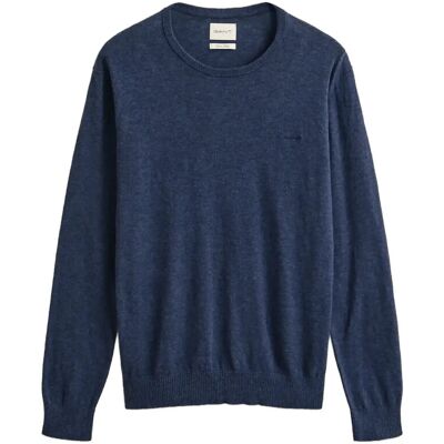 Gant Slub Cotton Linen C-Neck XL DARK INDIGO MELANGE XL Gant Slub Cotton Linen C-Neck XL DARK INDIGO MELANGE XL
