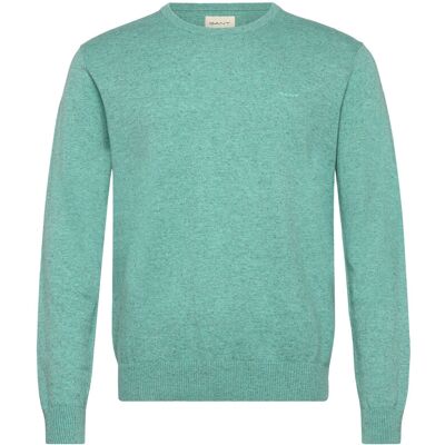 Gant Slub Cotton Linen C-Neck M OCEAN GREEN MELANGE M Gant Slub Cotton Linen C-Neck M OCEAN GREEN MELANGE M