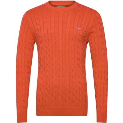 Gant Classic Cable Knit Sweater XXL DEEP ORANGE XXL Gant Classic Cable Knit Sweater XXL DEEP ORANGE XXL