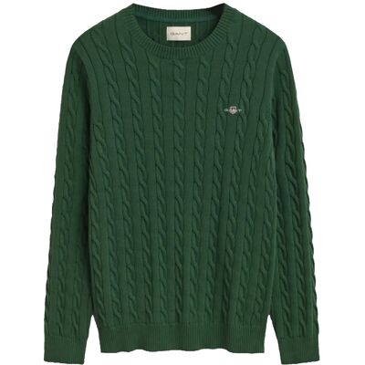 Gant Classic Cable Knit Sweater M FOREST GREEN M Gant Classic Cable Knit Sweater M FOREST GREEN M