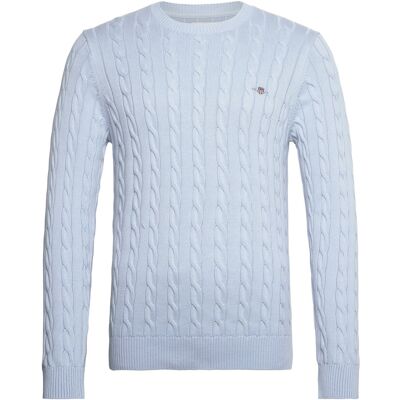 Gant Classic Cable Knit Sweater XXXL FRESH BLUE XXXL Gant Classic Cable Knit Sweater XXXL FRESH BLUE XXXL