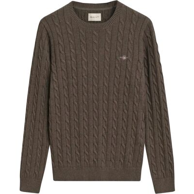 Gant Classic Cable Knit Sweater S SEAWOOD MELANGE S Gant Classic Cable Knit Sweater S SEAWOOD MELANGE S