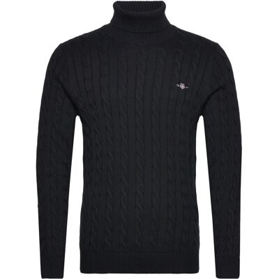 Gant Cotton Cable Turtle Neck XXXL BLACK XXXL Gant Cotton Cable Turtle Neck XXXL BLACK XXXL