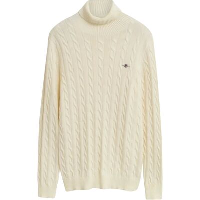 Gant Cotton Cable Turtle Neck L CREAM L Gant Cotton Cable Turtle Neck L CREAM L