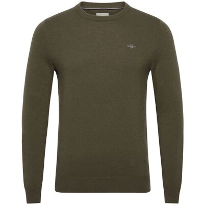 Gant Lambswool Blend C-Neck M JUNIPER GREEN M Gant Lambswool Blend C-Neck M JUNIPER GREEN M