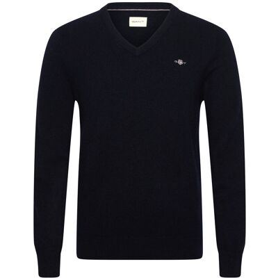 Gant Lambswool Blend V-Neck M MARINE M Gant Lambswool Blend V-Neck M MARINE M