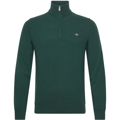 Gant Lambswool Blend Half Zip M TARTAN GREEN M Gant Lambswool Blend Half Zip M TARTAN GREEN M