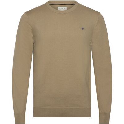 Gant Shield Cotton C-Neck XL DRIED KHAKI XL Gant Shield Cotton C-Neck XL DRIED KHAKI XL
