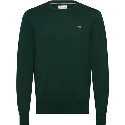 Gant Shield Cotton C-Neck M TARTAN GREEN M Gant Shield Cotton C-Neck M TARTAN GREEN M