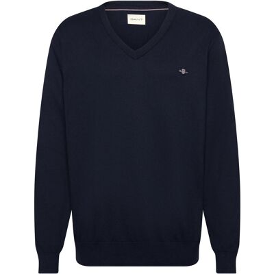 Gant Shield Cotton V-Neck M MARINE M Gant Shield Cotton V-Neck M MARINE M