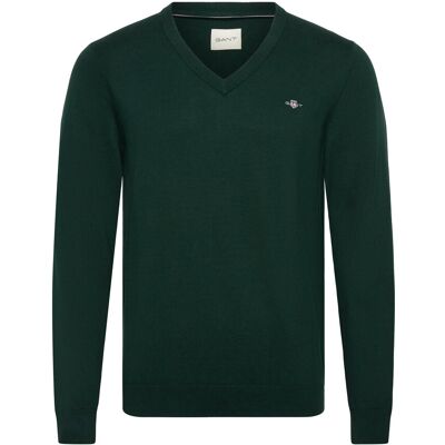 Gant Shield Cotton V-Neck M TARTAN GREEN M Gant Shield Cotton V-Neck M TARTAN GREEN M