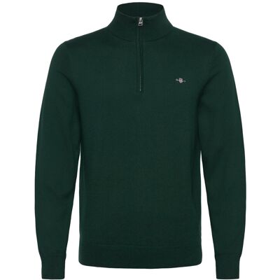 Gant Cotton Half Zip S TARTAN GREEN S Gant Cotton Half Zip S TARTAN GREEN S