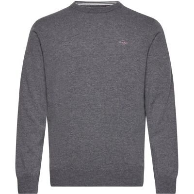 Gant Superfine Lambswool C-Neck M CHARCOAL MELANGE M Gant Superfine Lambswool C-Neck M CHARCOAL MELANGE M