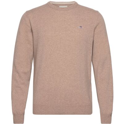 Gant Superfine Lambswool C-Neck XXL DK. SAND MELANGE XXL Gant Superfine Lambswool C-Neck XXL DK. SAND MELANGE XXL