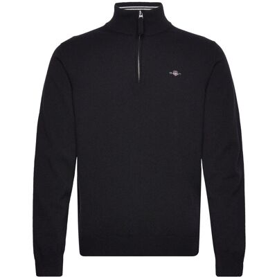 Gant Superfine Lambswool Half Zip S BLACK S Gant Superfine Lambswool Half Zip S BLACK S