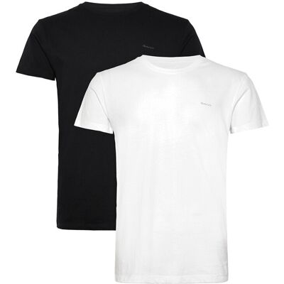 Gant 2-Pack Crew Neck T-Shirts XXXL BLACK / WHITE XXXL Gant 2-Pack Crew Neck T-Shirts XXXL BLACK / WHITE XXXL