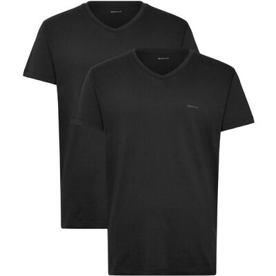 Gant 2-Pack V-Neck T-Shirts S BLACK S Gant 2-Pack V-Neck T-Shirts S BLACK S
