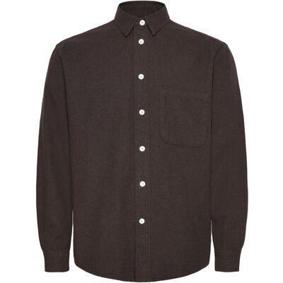 Pro-Ject Relaxed Long Sleeved Shirt - Dark B M BROWN M Pro-Ject Relaxed Long Sleeved Shirt - Dark B M BROWN M