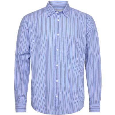Pro-Ject Relaxed Long Sleeved Shirt - Blue Striped M BLUE M Pro-Ject Relaxed Long Sleeved Shirt - Blue Striped M BLUE M