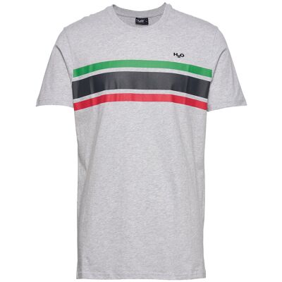 H2O Gilleleje Tee S LT. GREY MEL/GREEN/RED/NAVY S H2O Gilleleje Tee S LT. GREY MEL/GREEN/RED/NAVY S